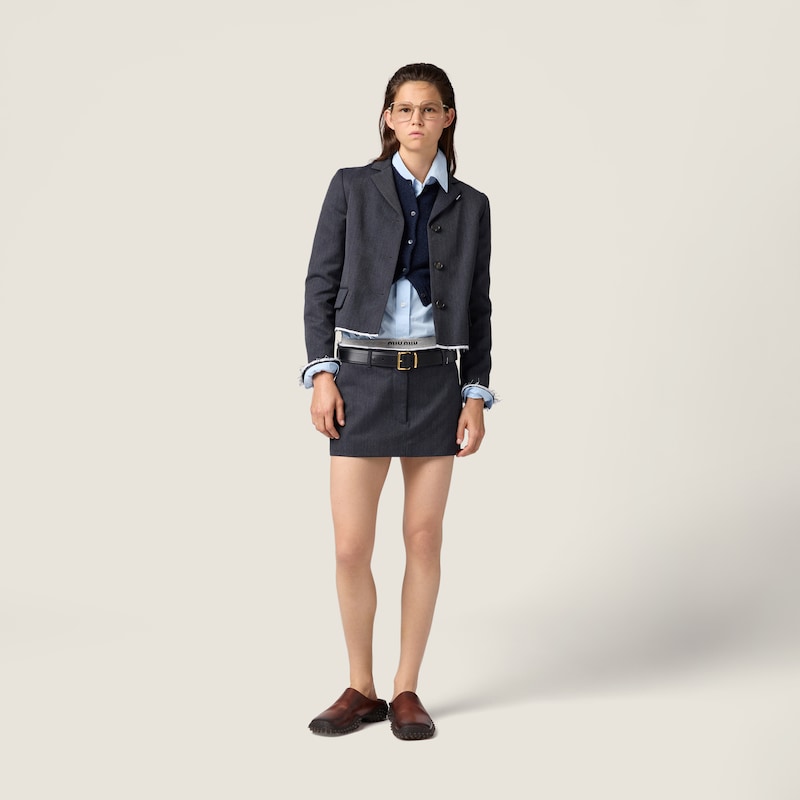 Twill miniskirt