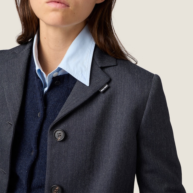 Single-breasted twill jacket