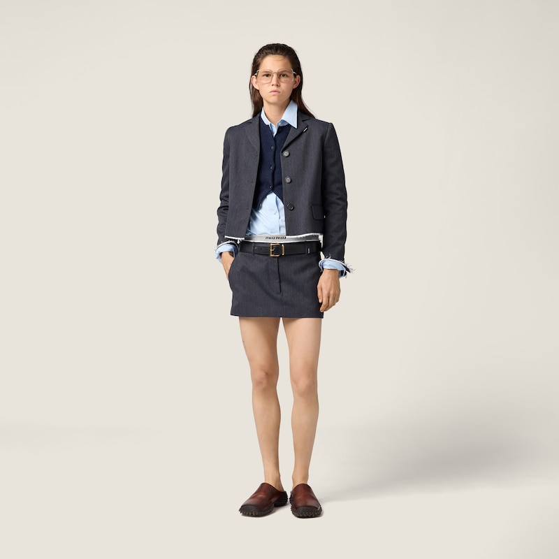 Single-breasted twill jacket