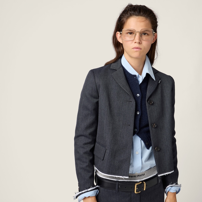 Single-breasted twill jacket