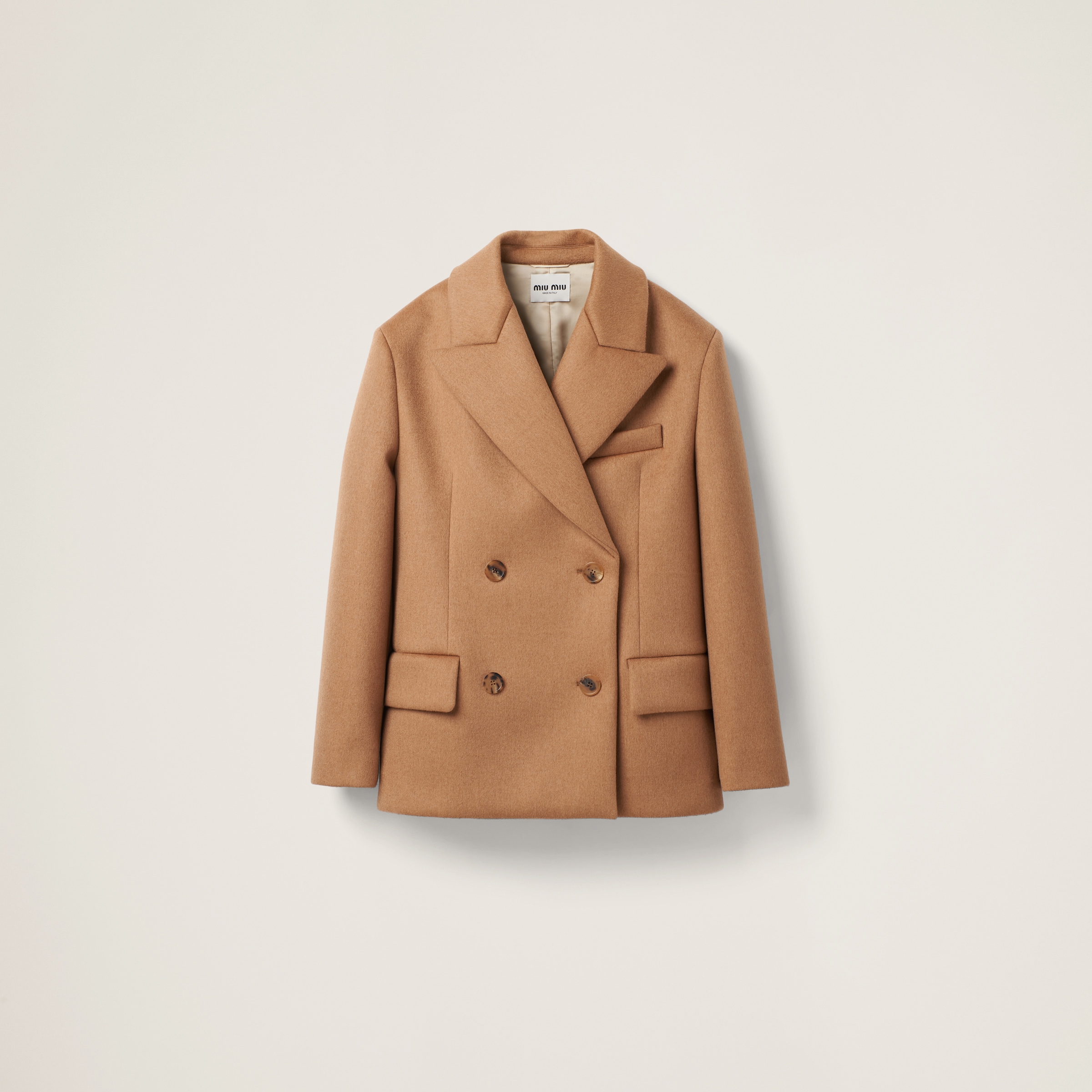 Camel double discount breasted jacket