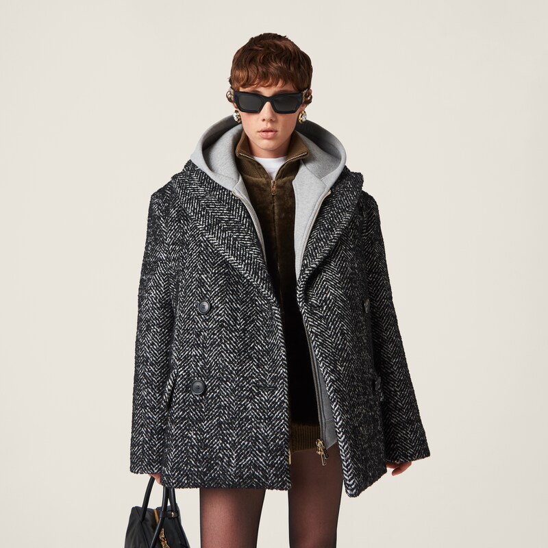 MIUMIU JACKET IN BLACK WOOL