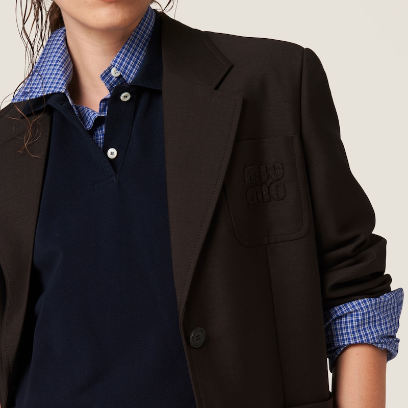 Einreihige Jacke aus Mohair