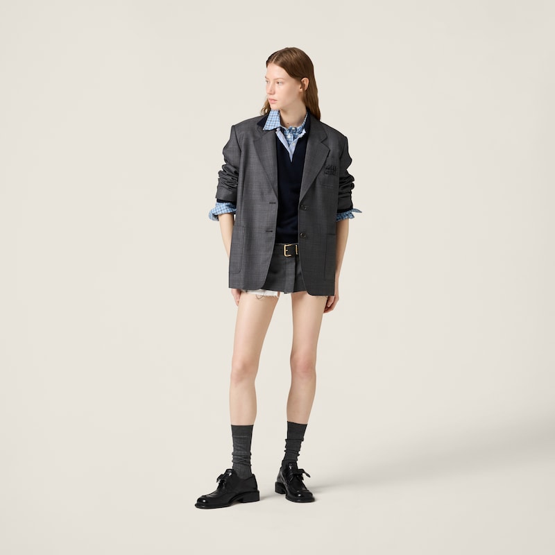 Giacca in lana Principe di Galles