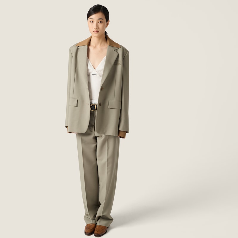 Single-breasted kid mohair jacket