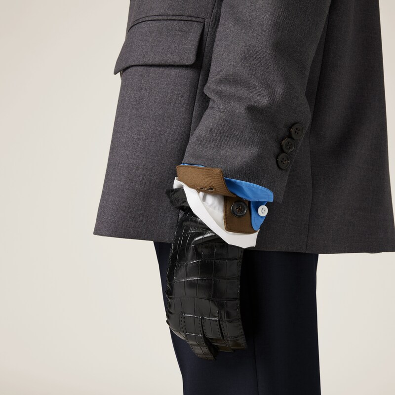 Single-breasted gabardine jacket