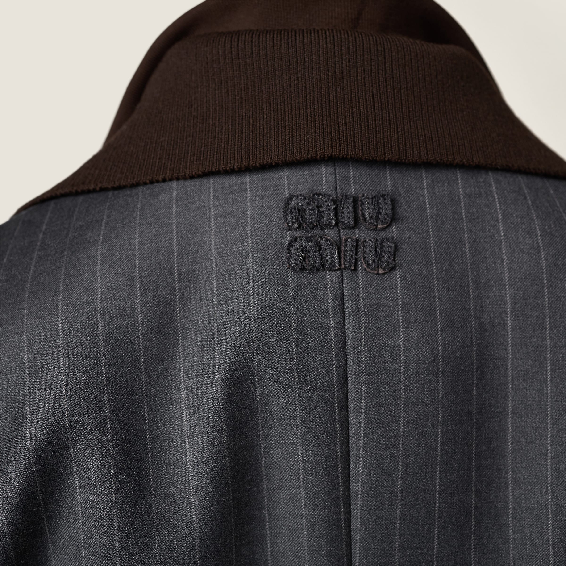 Single-breasted pinstripe jacket - thumbnail 6
