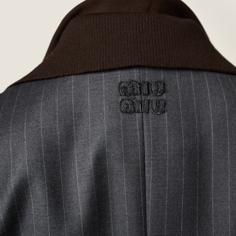 シングルブレスト ピンストライプ ジャケット