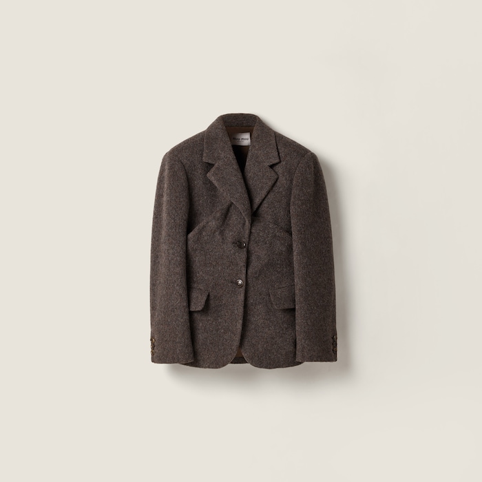 ⭐︎miu miu 希少　ツイード キツネ ファージャケット Coats And Jackets For Women | Miu Miu