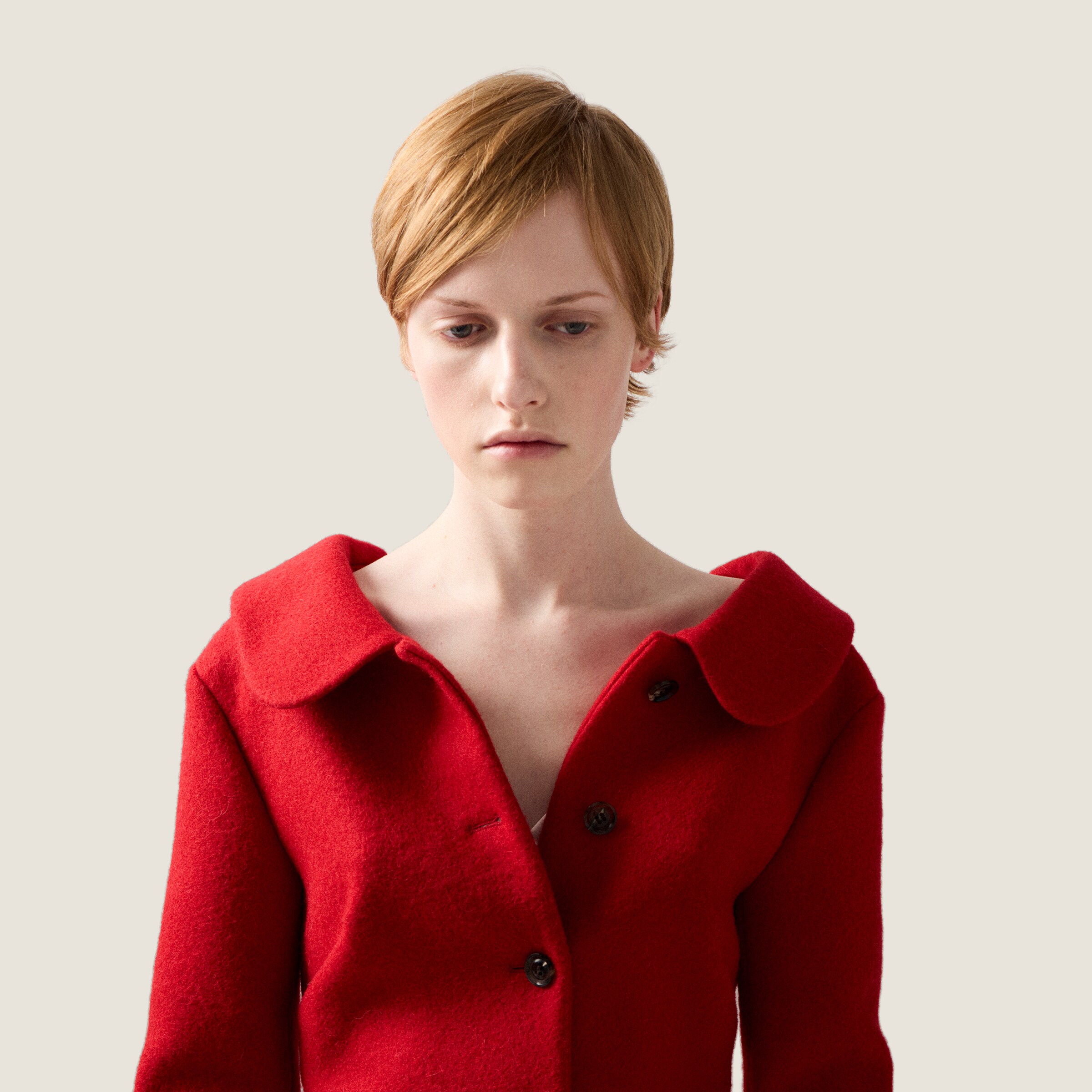 Red Mohair And Wool Jacket | Miu Miu