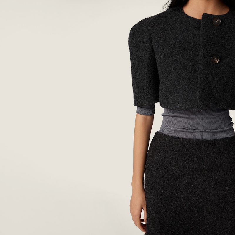 Veste boléro en laine Shetland légère