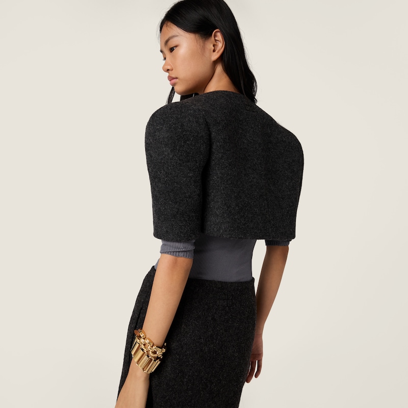 Veste boléro en laine Shetland légère