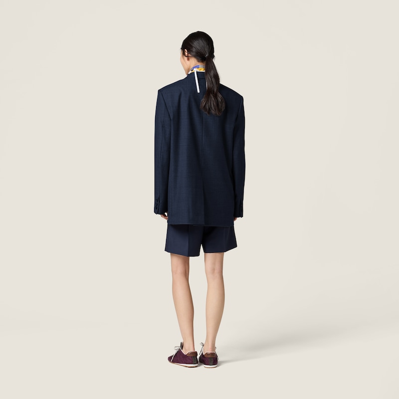 Single-breasted kid mohair jacket