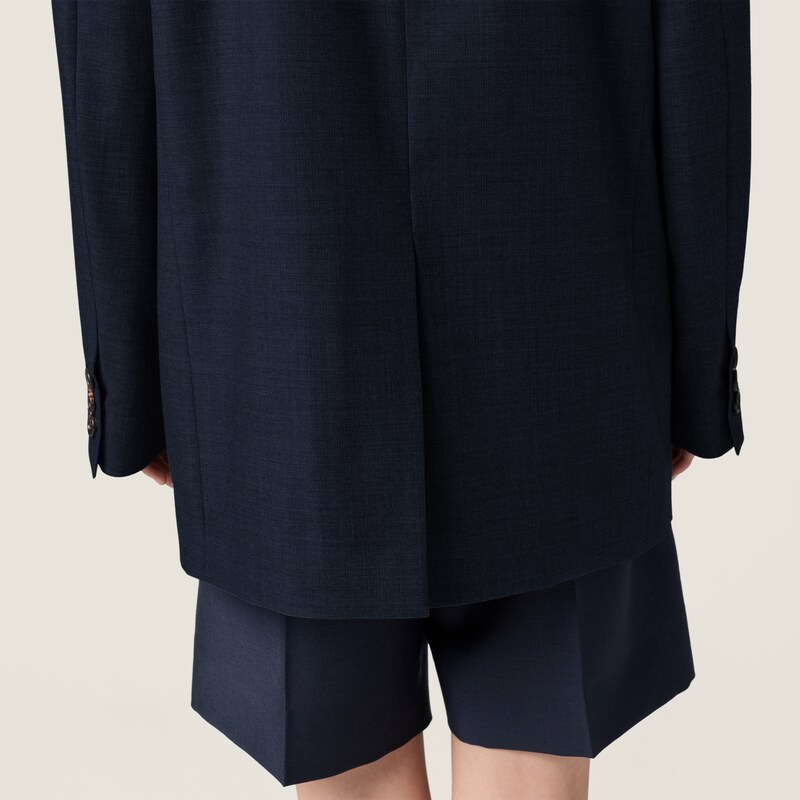 Single-breasted kid mohair jacket