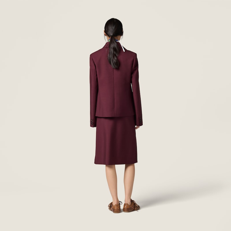 Einreihige Jacke aus Kid Mohair