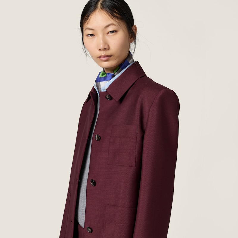 Einreihige Jacke aus Kid Mohair