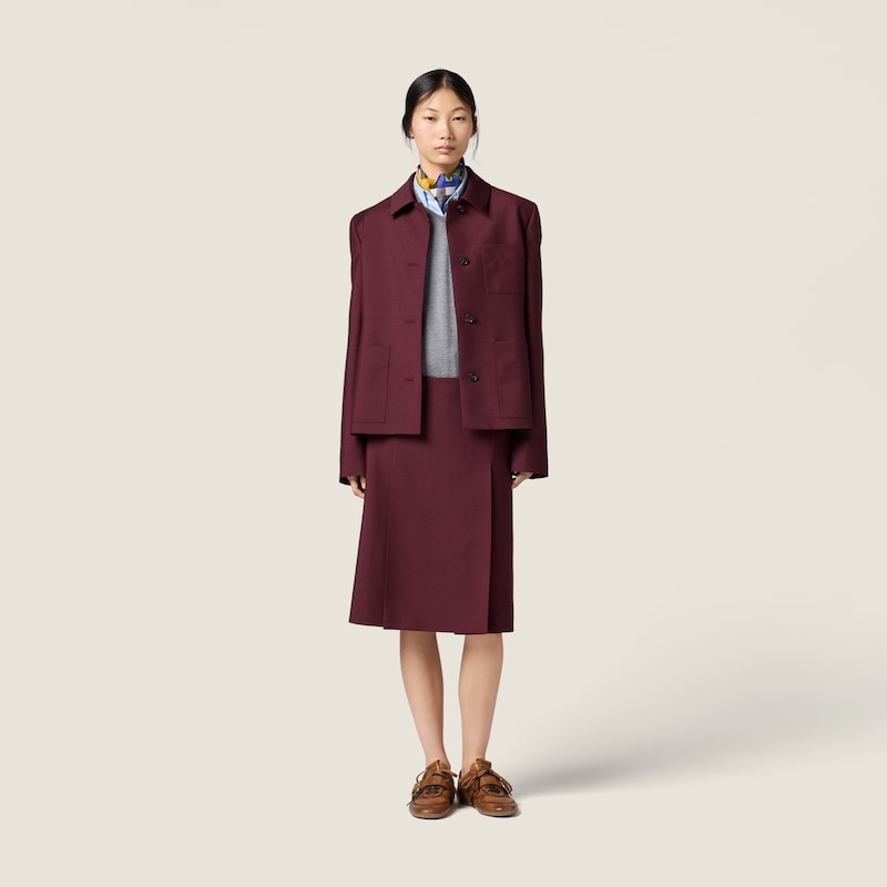 Einreihige Jacke aus Kid Mohair