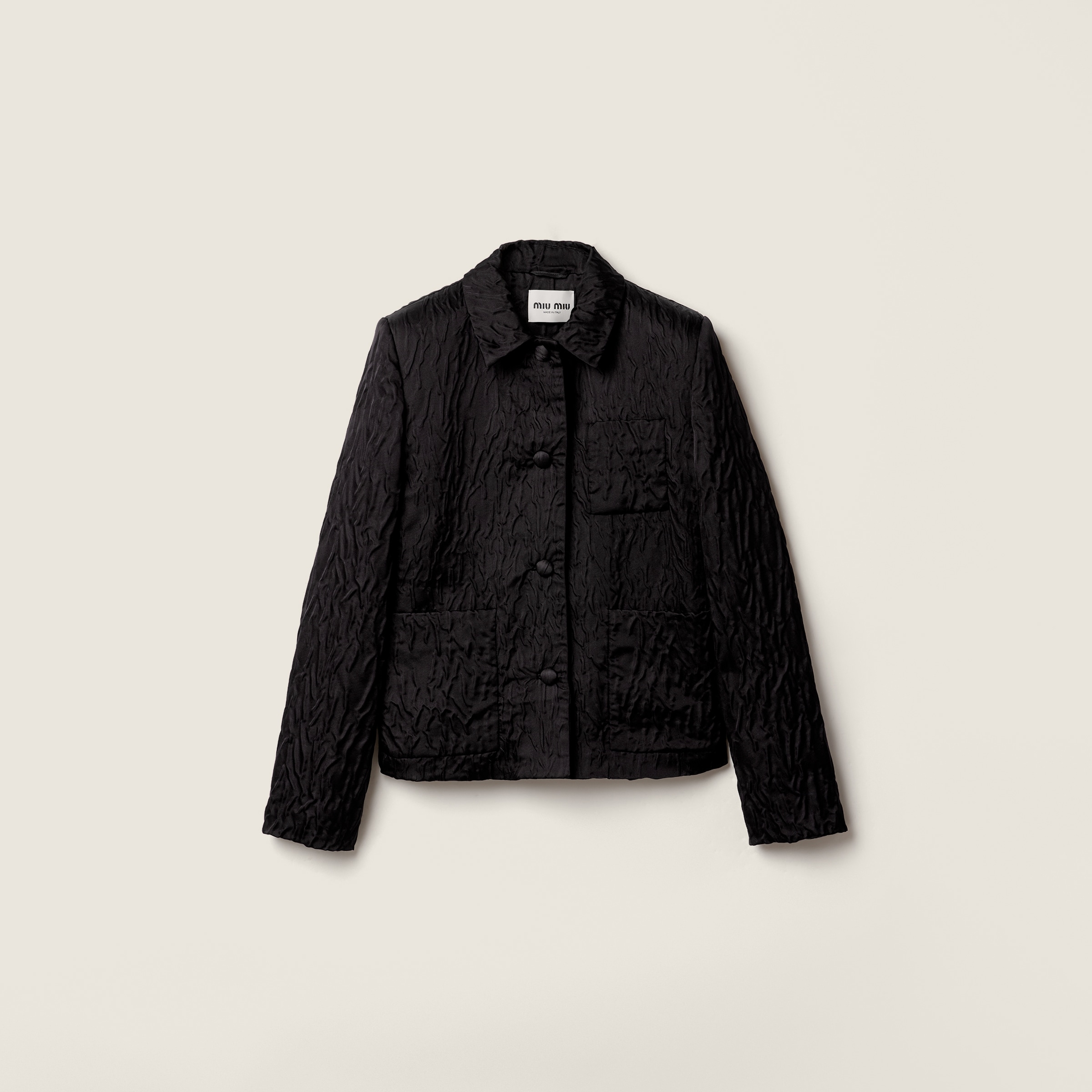 Single-breasted cloqué duchesse jacket