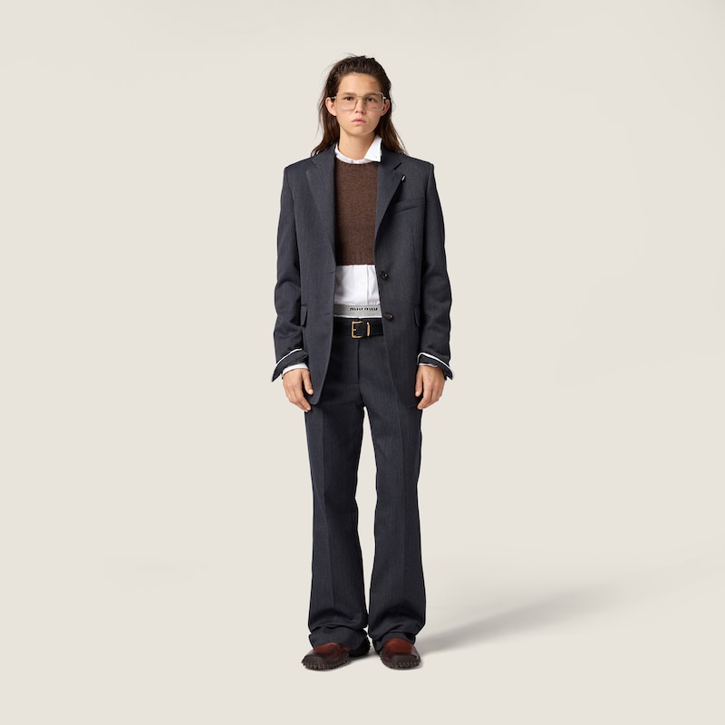 Single-breasted twill jacket