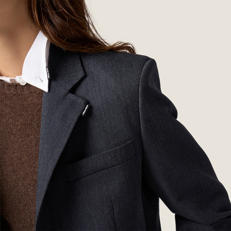 Single-breasted twill jacket