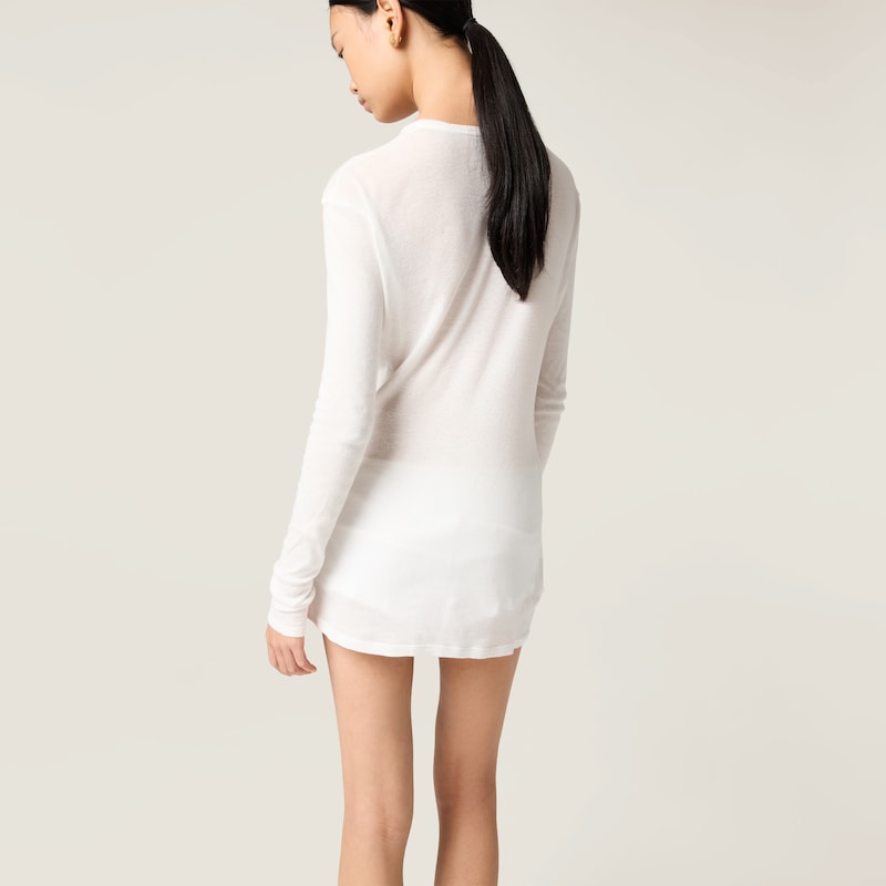 Ribbed knit jersey dress