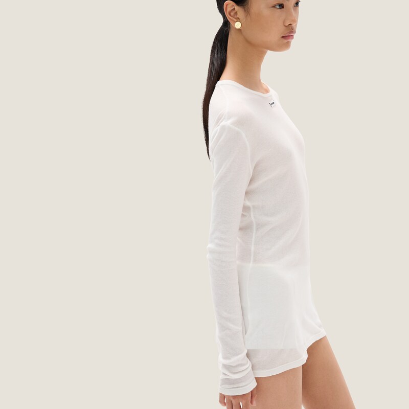 Ribbed knit jersey dress