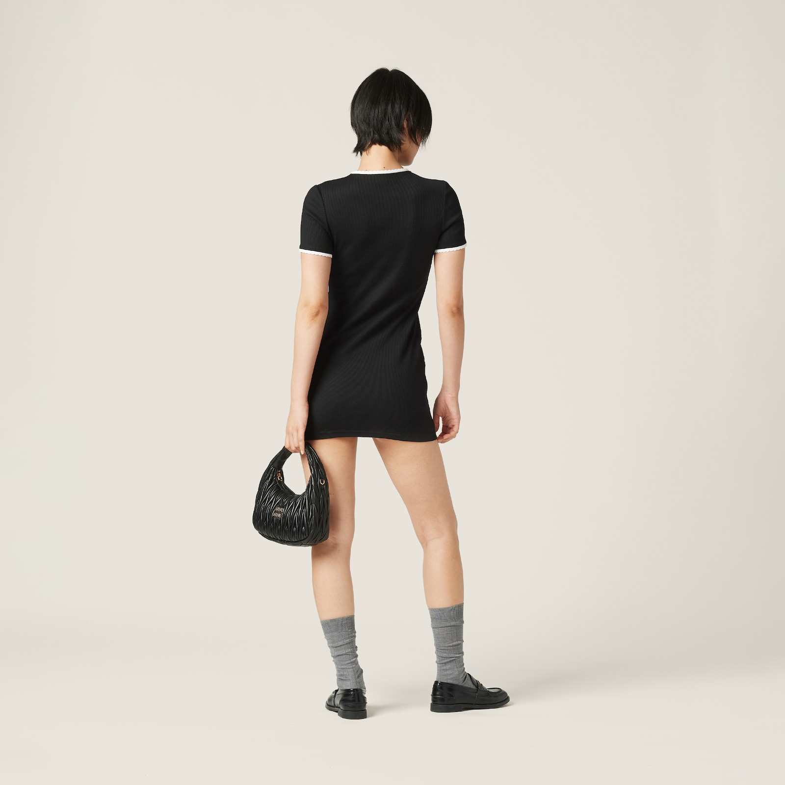 MIUMIU 26S V-NECK MINI DRESS 937 main image 1