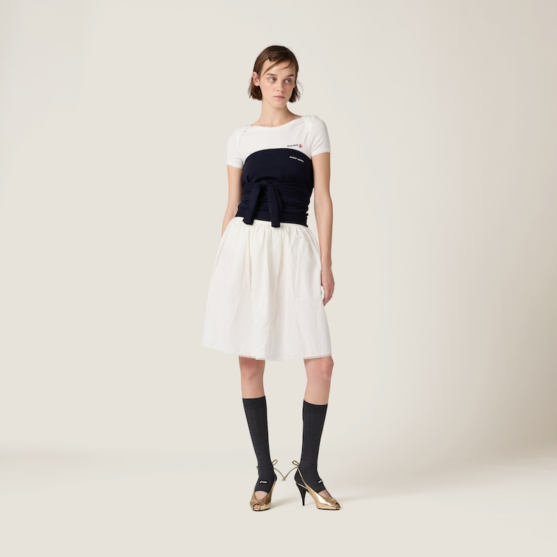 ชุดบอดี้สูทผ้าเจอร์ซีย์ยืด Petit Bateau X Miu Miu