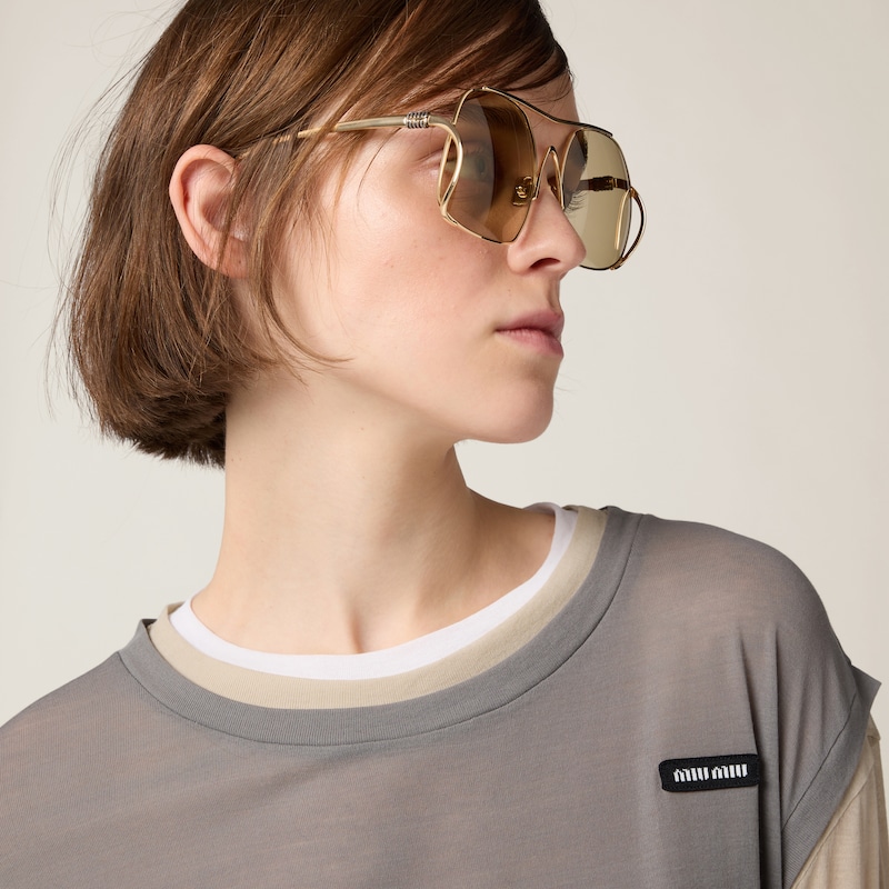 Vestido em jersey canelado