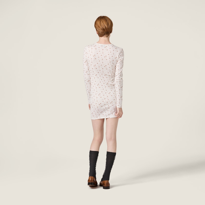 Robe en jersey côtelé