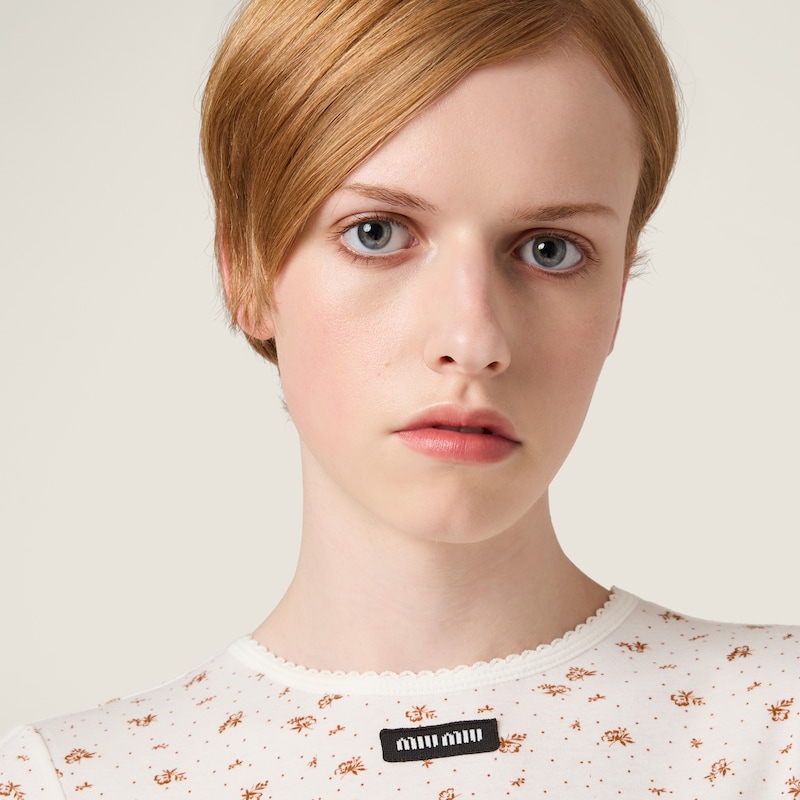 Robe en jersey côtelé