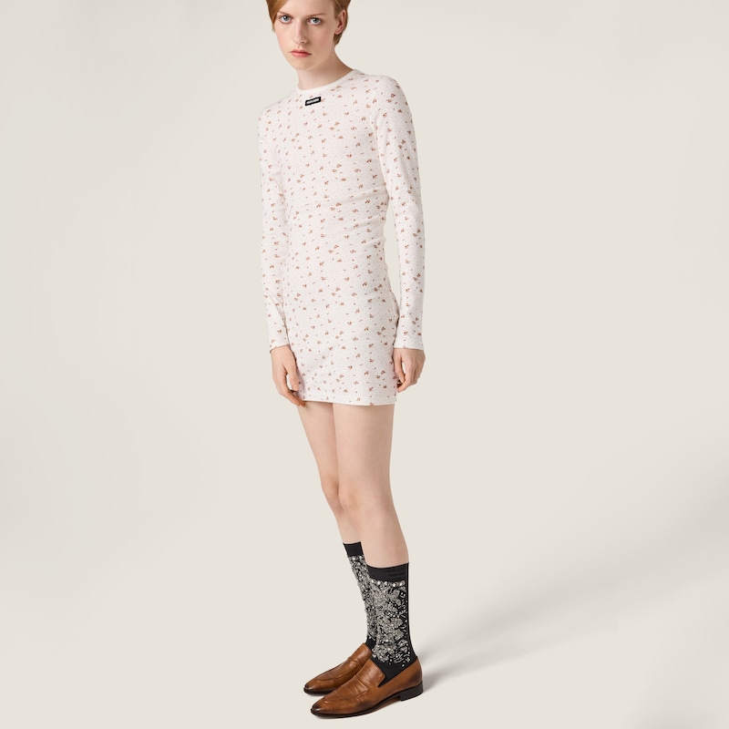 Robe en jersey côtelé