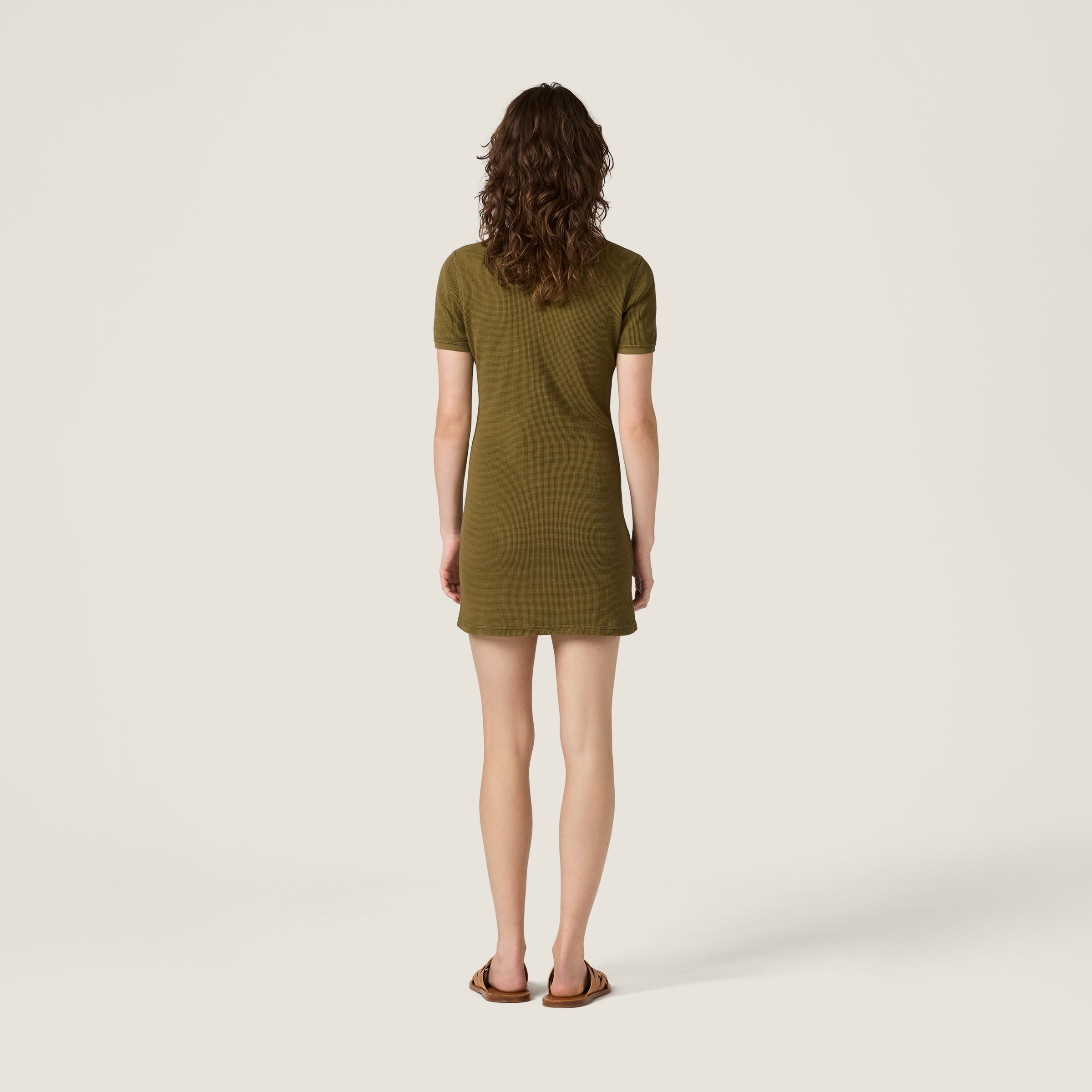 Forest Green Cotton Dress | Miu Miu - United States Forest Green Cotton Dress | Miu Miu - United States