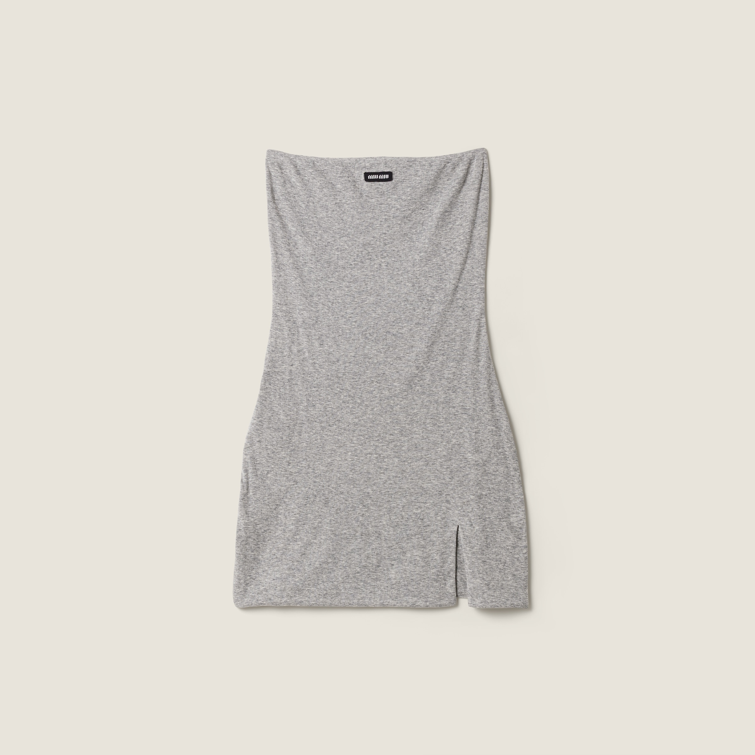 miu miu ribbed knit jersey dress Miu Miu Ribbed Knit Jersey Dress, Woman, White, Size L