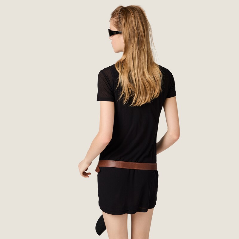Strickkleid aus geripptem Jersey