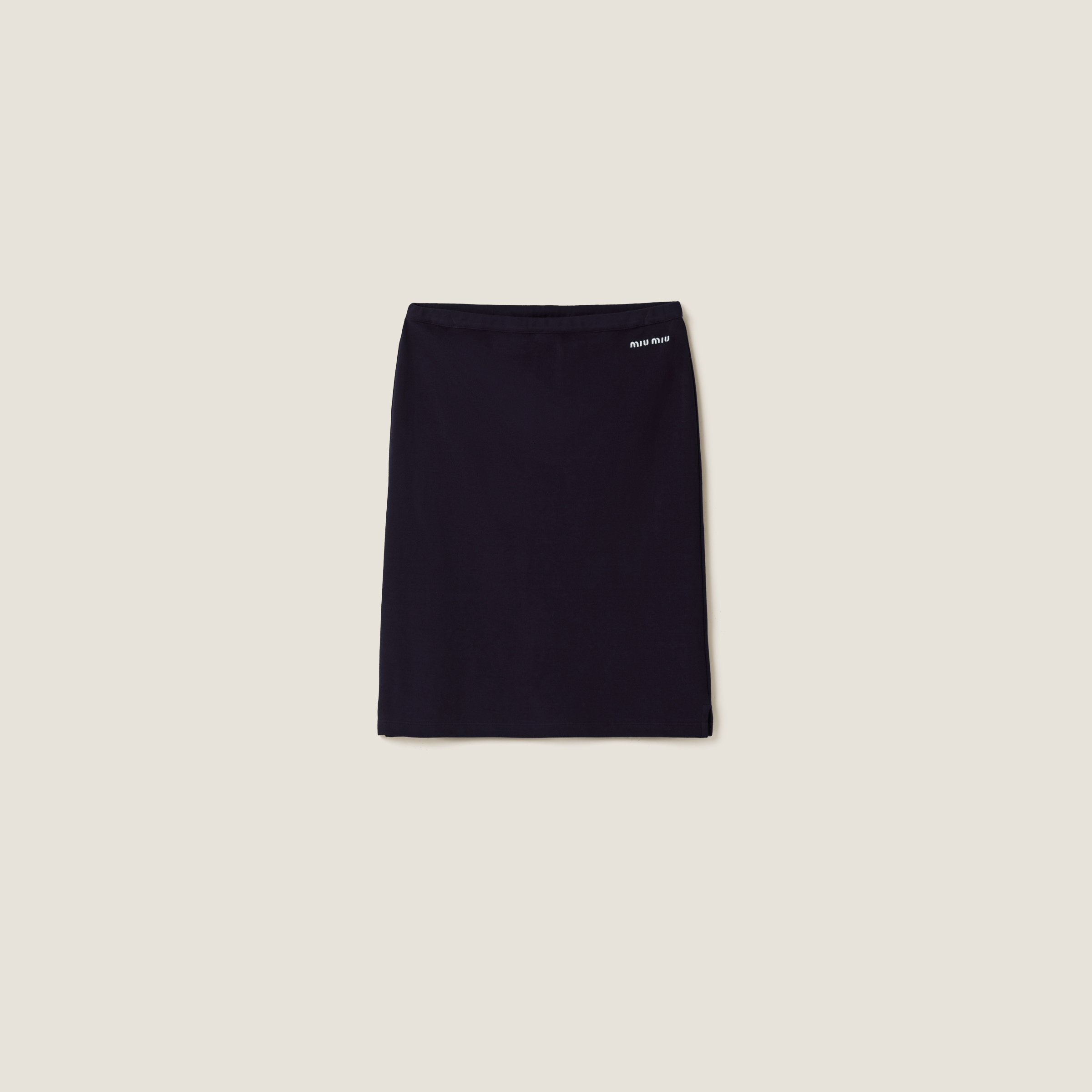 Miu Miu: Women's Mohair Miniskirt (Navy) | DSMNY E-SHOP