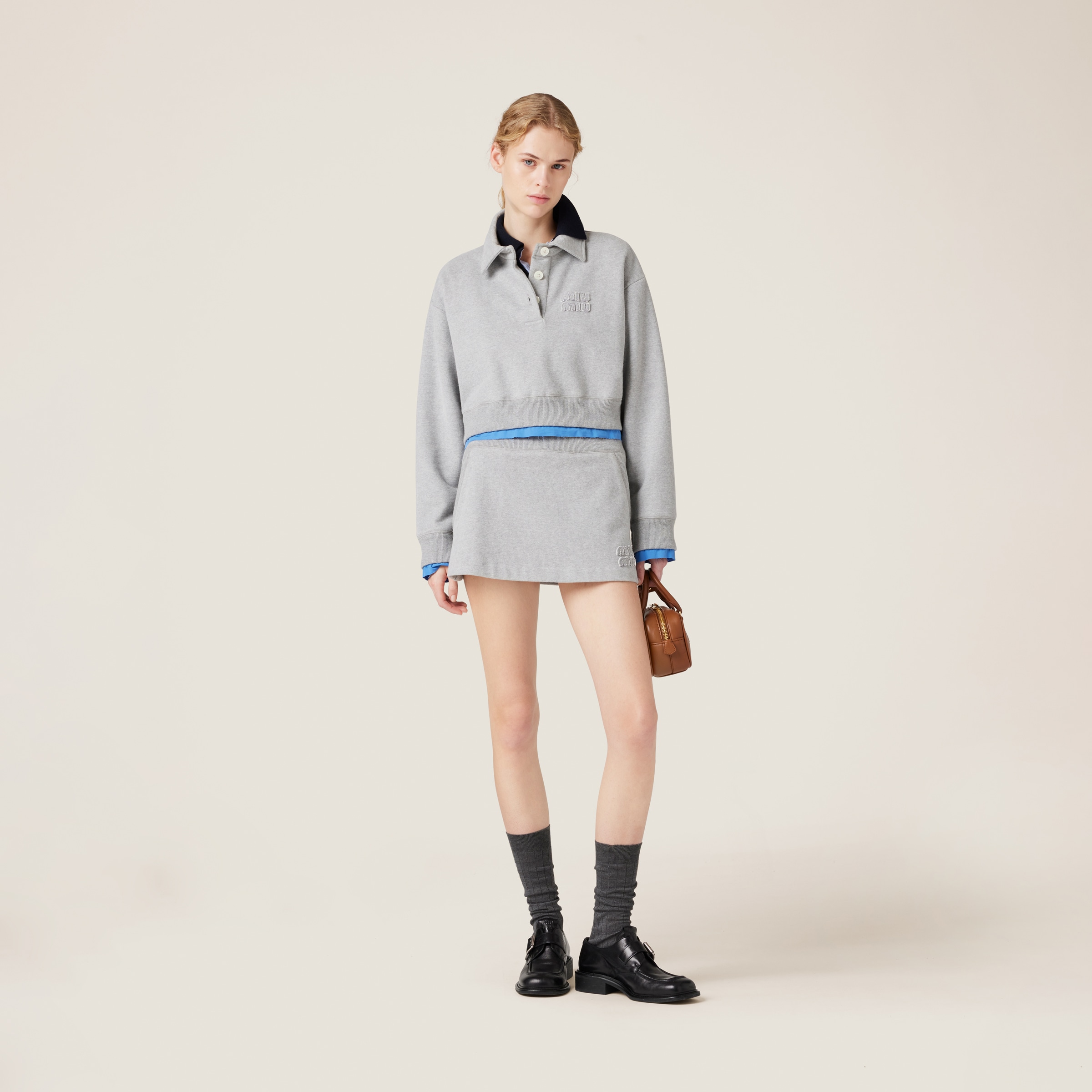 Cotton fleece skirt - Collection Collections | Miu Miu