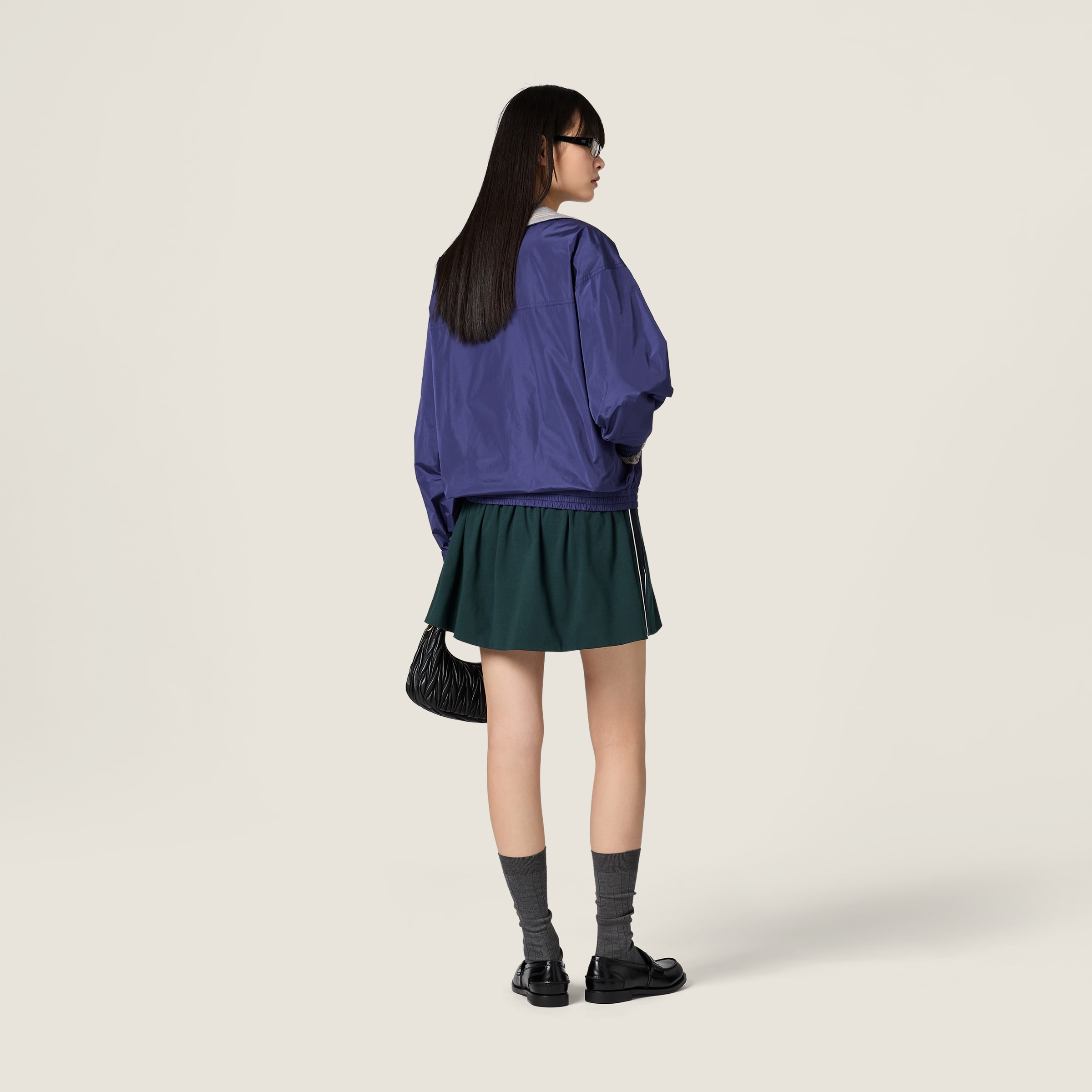 Cotton jersey miniskirt - thumbnail 3