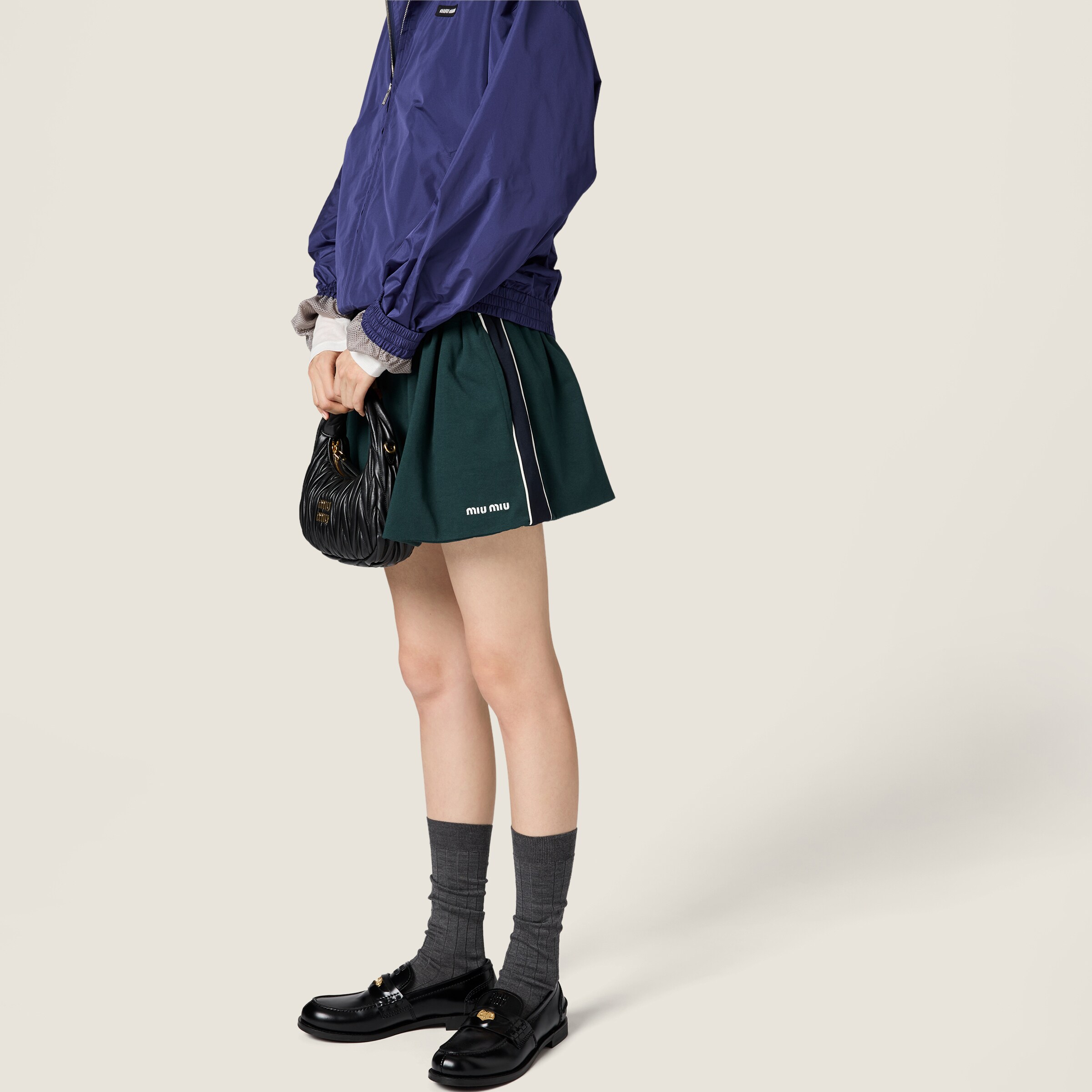 Cotton jersey miniskirt - thumbnail 5