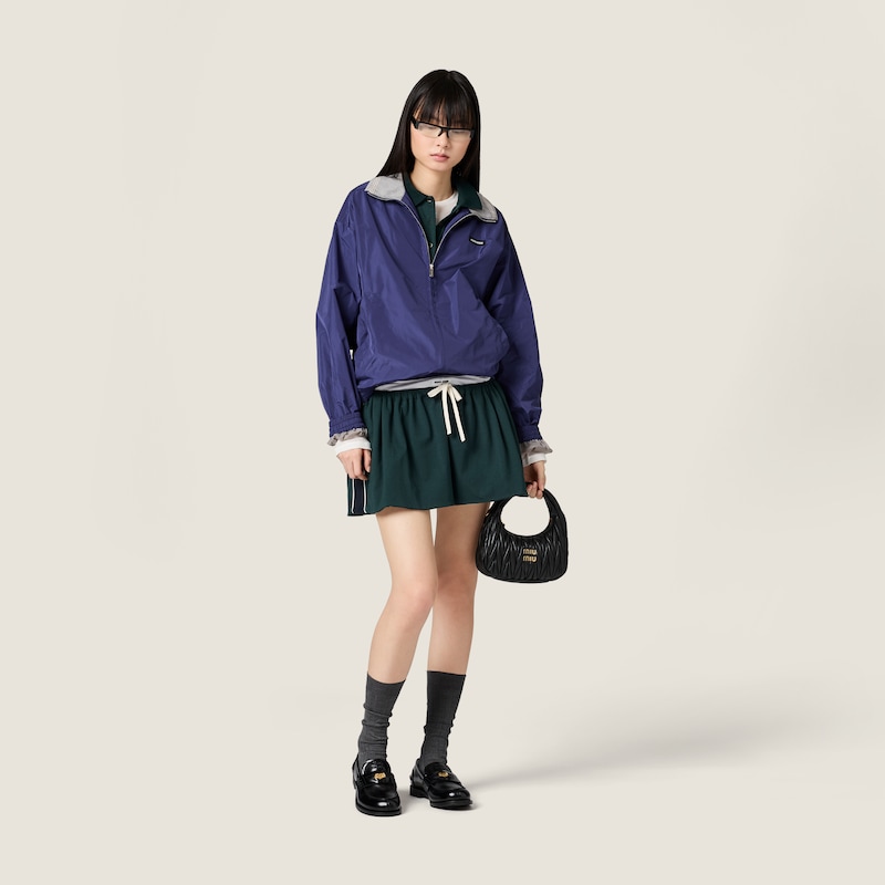 Cotton jersey miniskirt