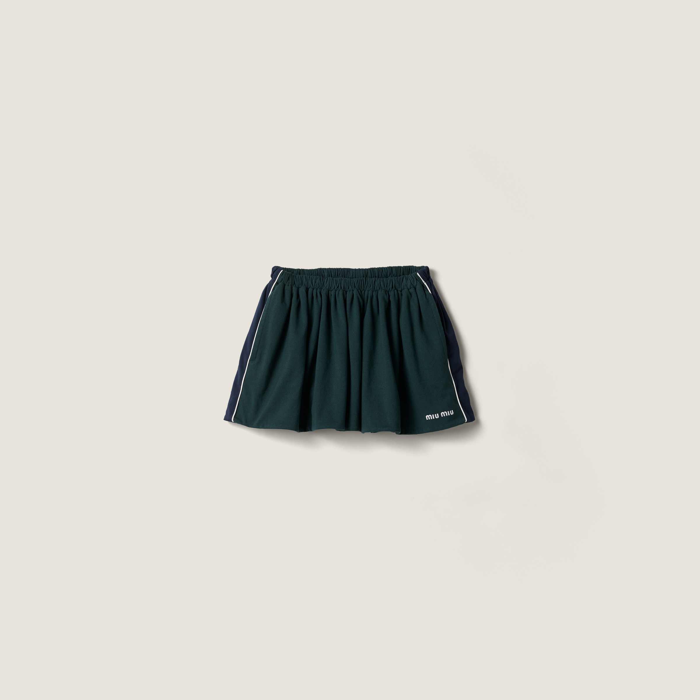 Cotton jersey miniskirt
