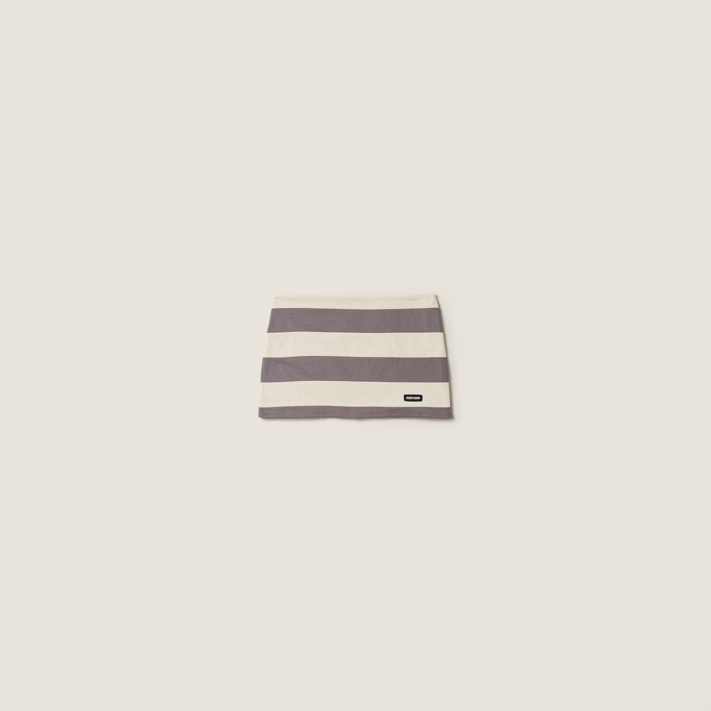 Striped jersey miniskirt from Miu Miu - $975