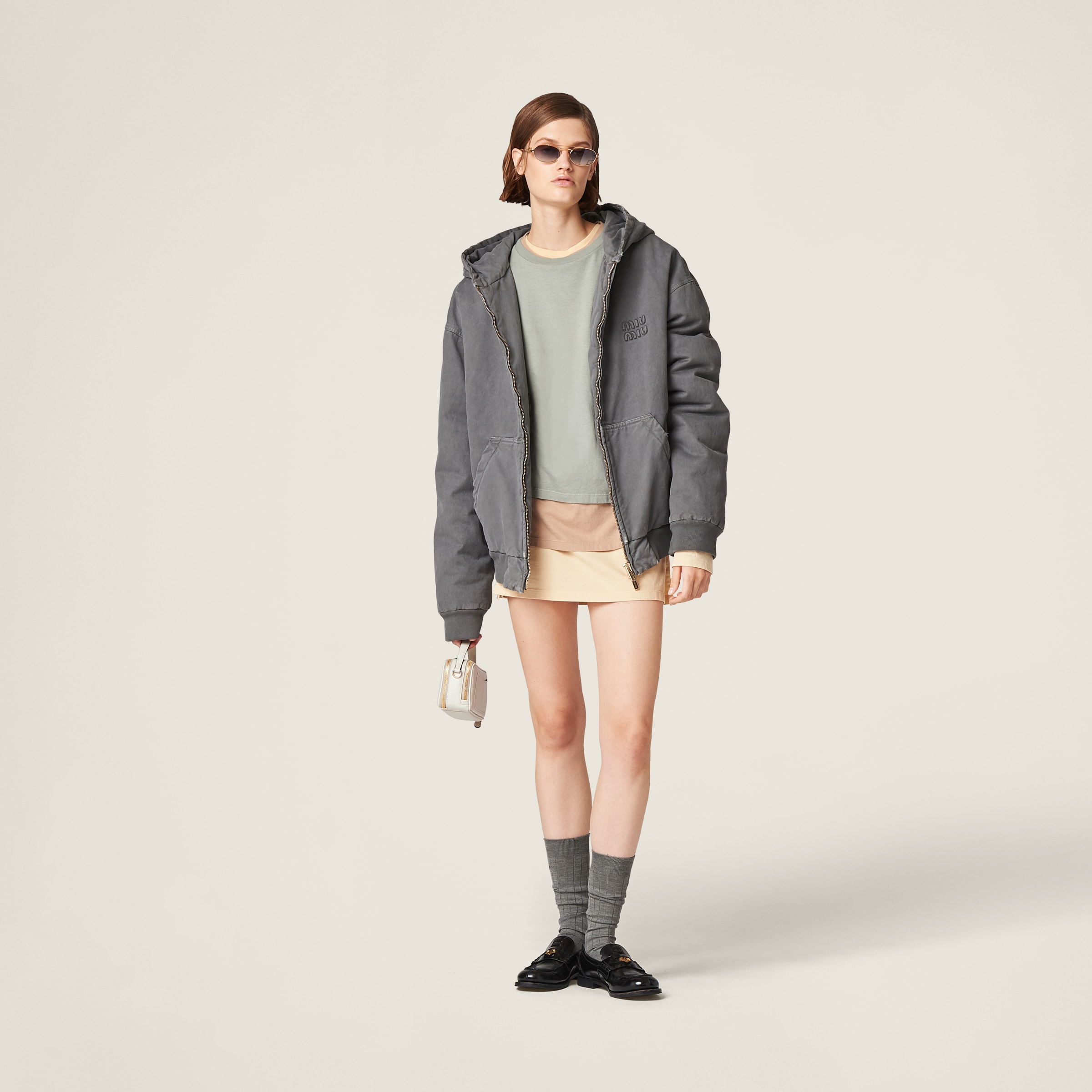 Apricot/cord/aluminum Set Of 3 Jersey T-shirts | Miu Miu