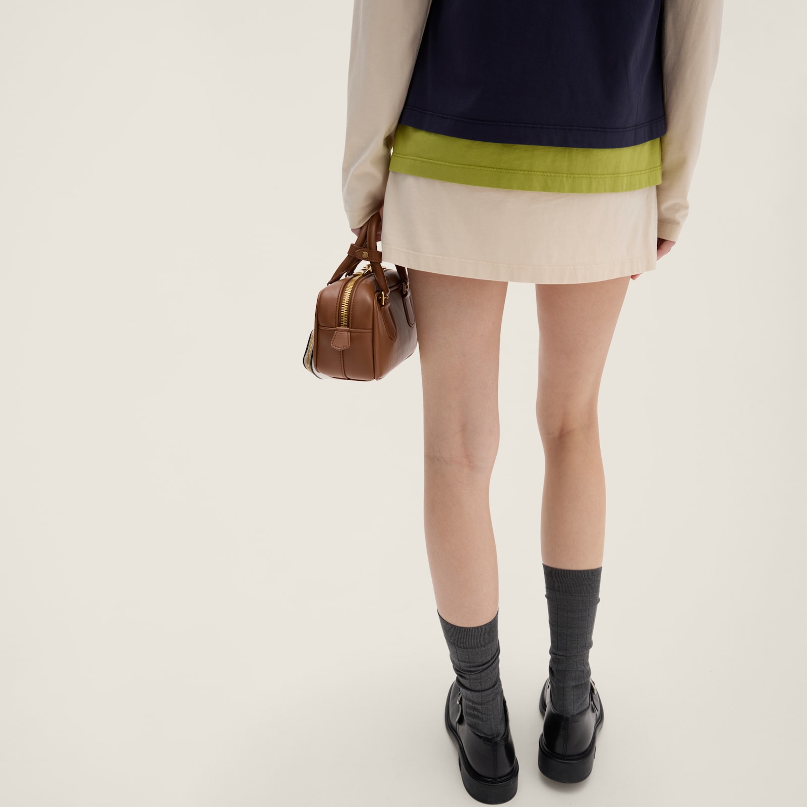 Blue/lime Green/ivory Set Of 3 Jersey Tshirts Miu Miu