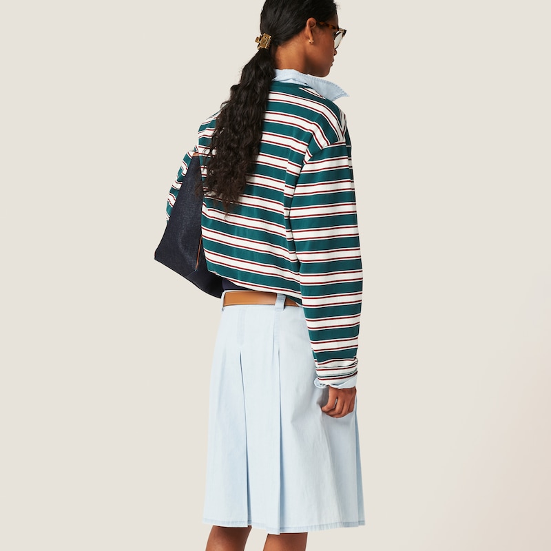 Long-sleeved cotton jersey T-shirt