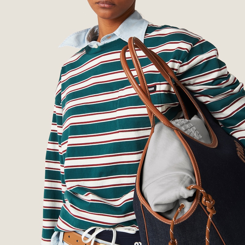 Long-sleeved cotton jersey T-shirt