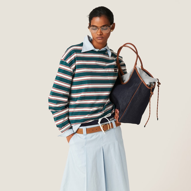 Long-sleeved cotton jersey T-shirt