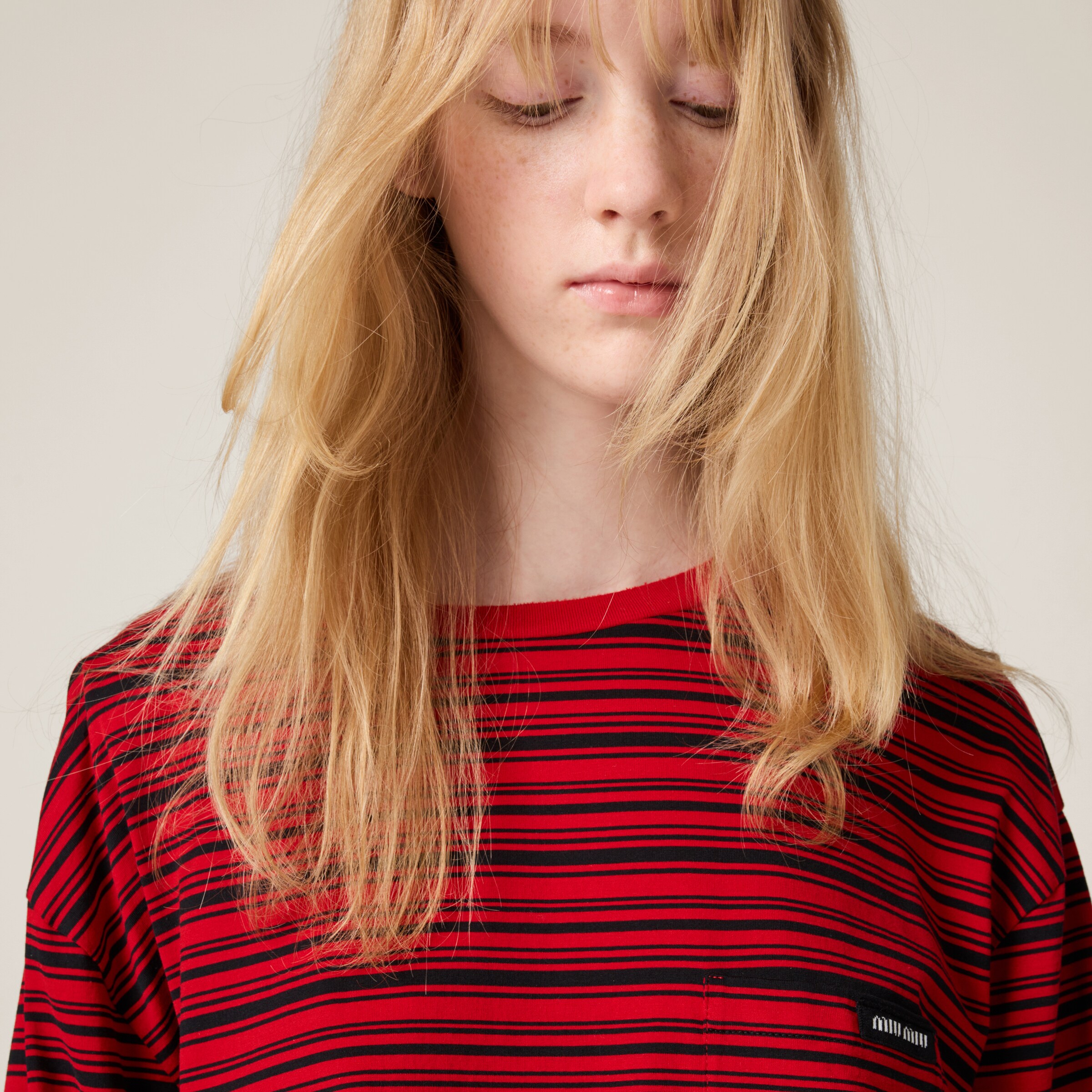◆完売前に◆【MiuMiu】コットンジャージー 長袖Tシャツ みかん様専用」 miu miu ミュウミュウ コットンジャージー 長袖T