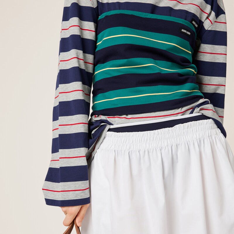 Long-sleeved cotton jersey T-shirt