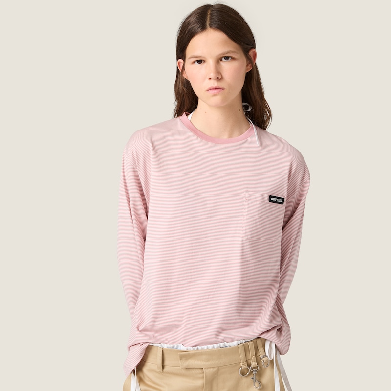 Long-sleeved cotton jersey T-shirt